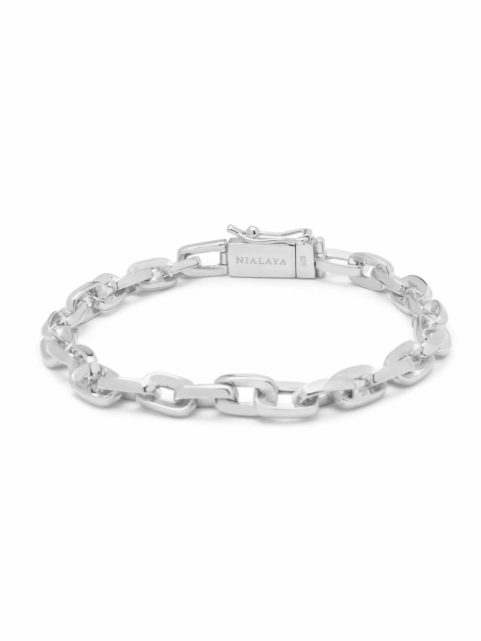 Nialaya Man Silver Link Bracelet