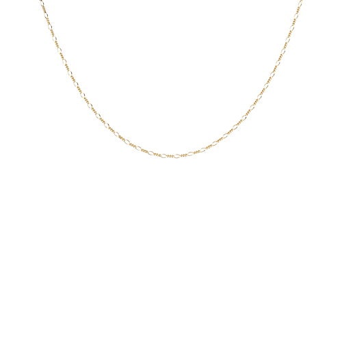 CU Jewellery Letters figaro neck gold