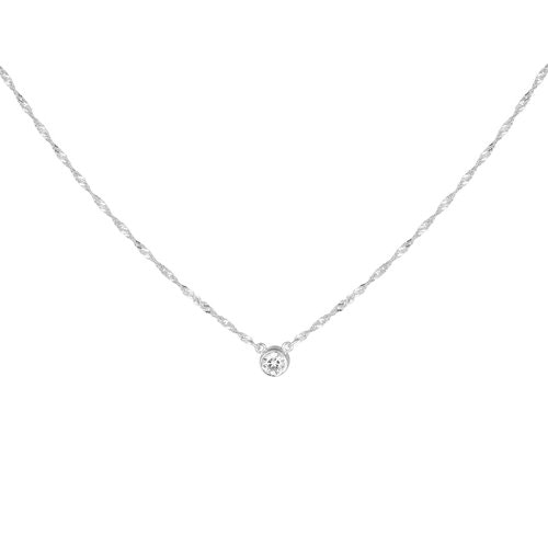 CU Jewellery Cubic single neck 40-45 cm silver