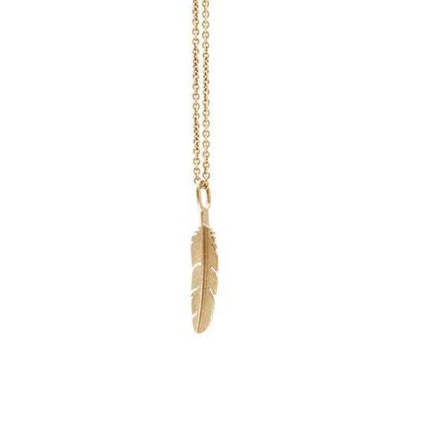 Heiring FEATHER PENDANT SMALL GOLDPLATED