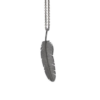 Heiring FEATHER PENDANT MEDIUM OXIDIZED