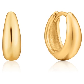 ANIA HAIE LUXE HUGGIE HOOP EARRINGS