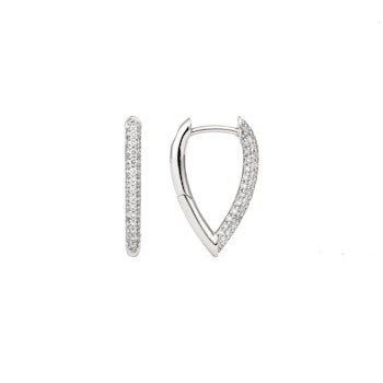 Engelbert Stockholm Drop Link Earrings Mini Diamond Pavé 18 mm