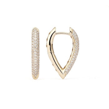 Engelbert Stockholm Drop Link Earrings Small Diamond Pavé 21 mm