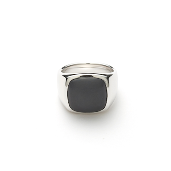 Alexander Lynggaard Hope Signet Ring Onyx Matte