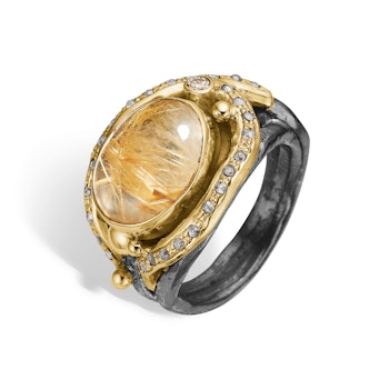 By Birdie Ring Kensho Rutile Quartz