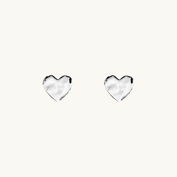 Emma Israelsson ORGANIC HEART MINI EARRINGS SILVER