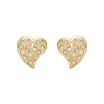 By Birdie Zenith Heart Pavé Örhängen