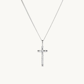 Emma Israelsson ORGANIC CROSS NECKLACE SILVER-45