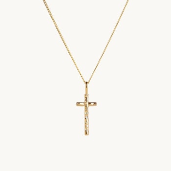 Emma Israelsson ORGANIC CROSS NECKLACE GOLD-45