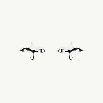 Emma Israelsson ORGANIC DOVE PIN EARRINGS SILVER