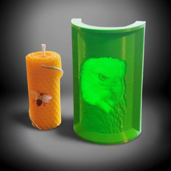 Litophane 3D print egen bild grön