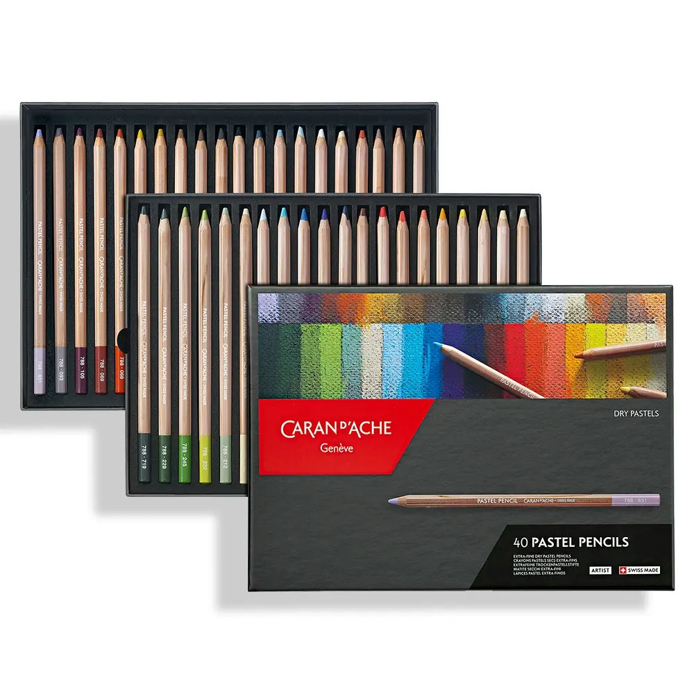 Caran d'Ache Pastellsett - 40stk