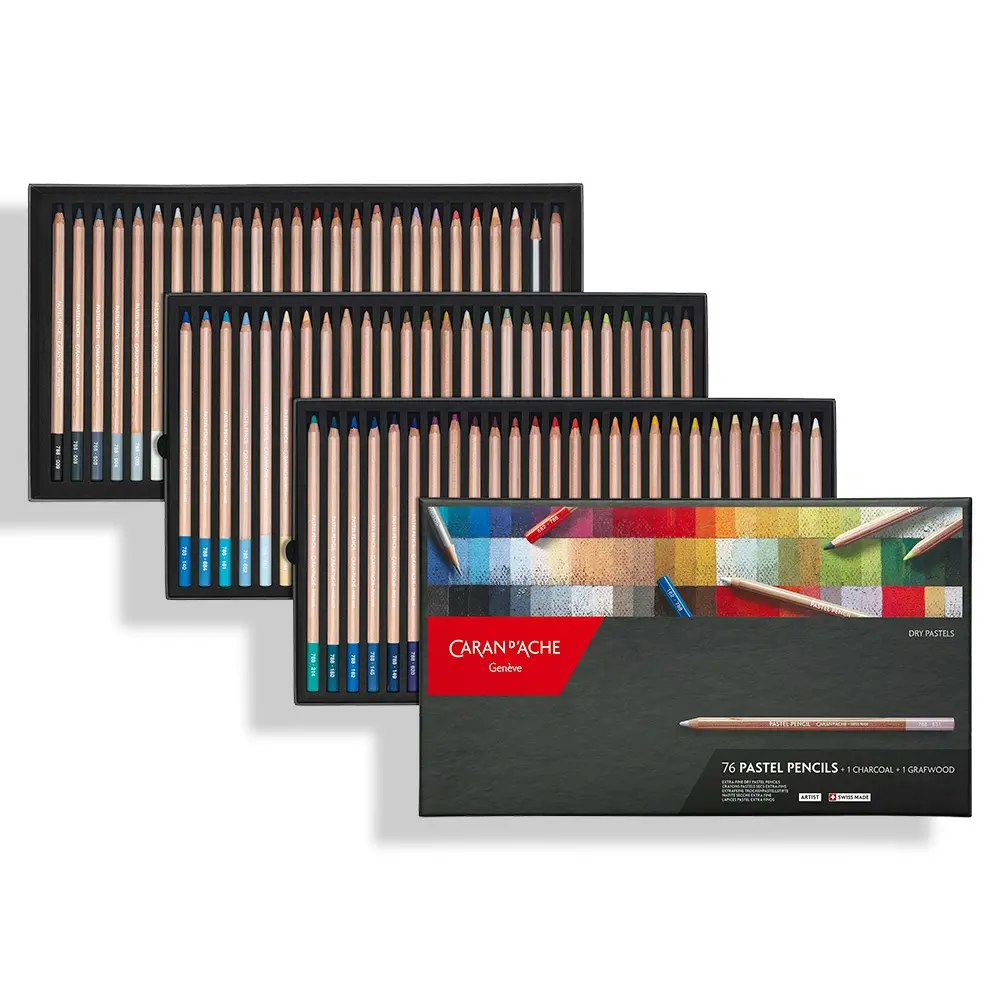 Caran d'Ache Pastellsett - 76stk