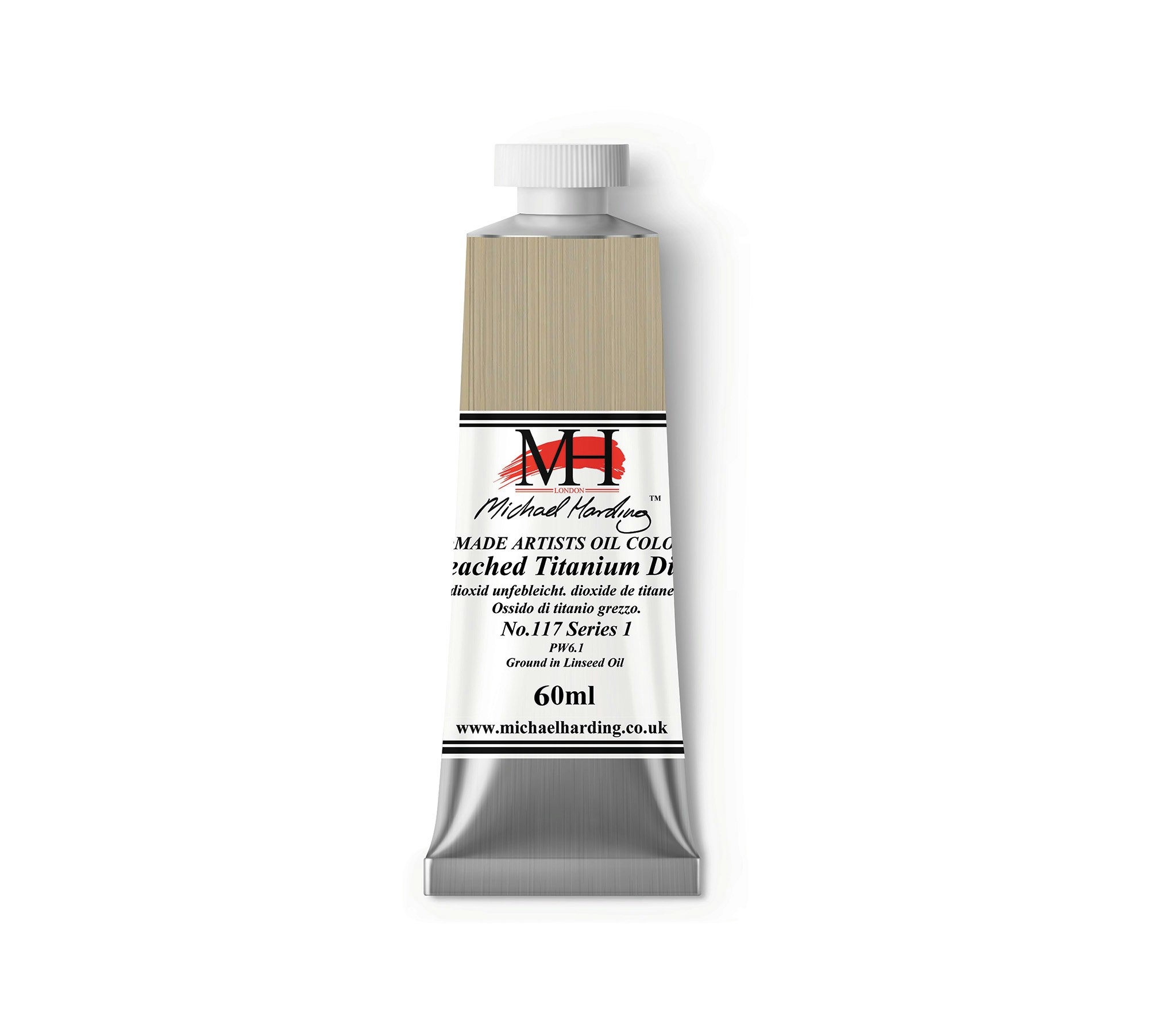 Oljemaling - Unbleached Titanium Dioxide - 60ml