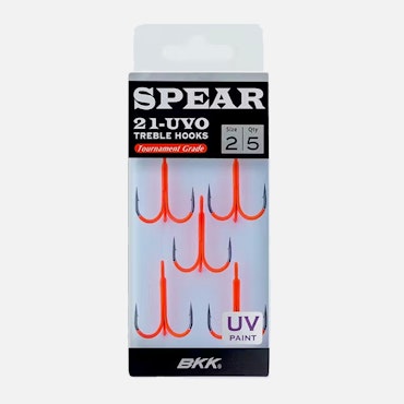 BKK Spear-21 UVO Treble Hook 5-Pack