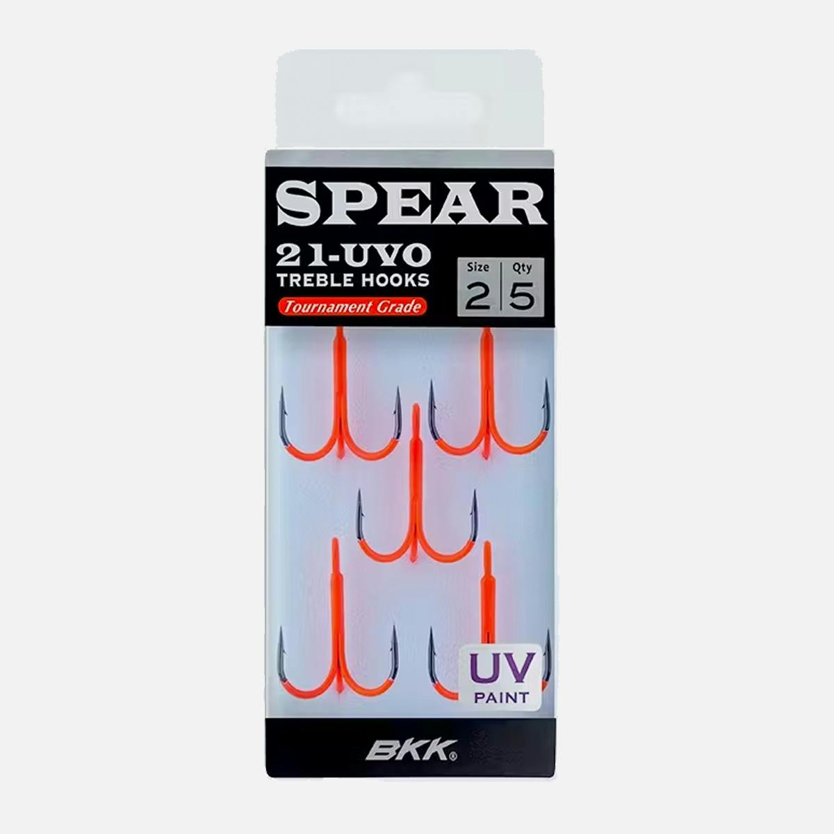 BKK Spear-21 UVO Treble Hook 5-Pack