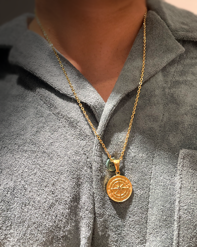 Kompass - Guld halsband