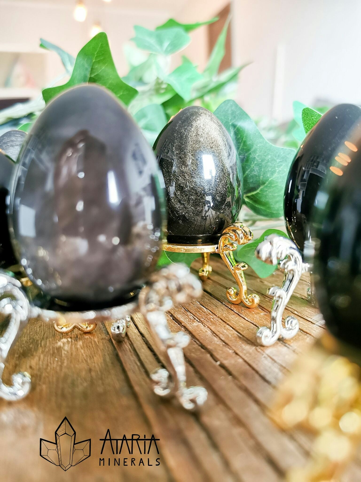 Sheen obsidian ägg