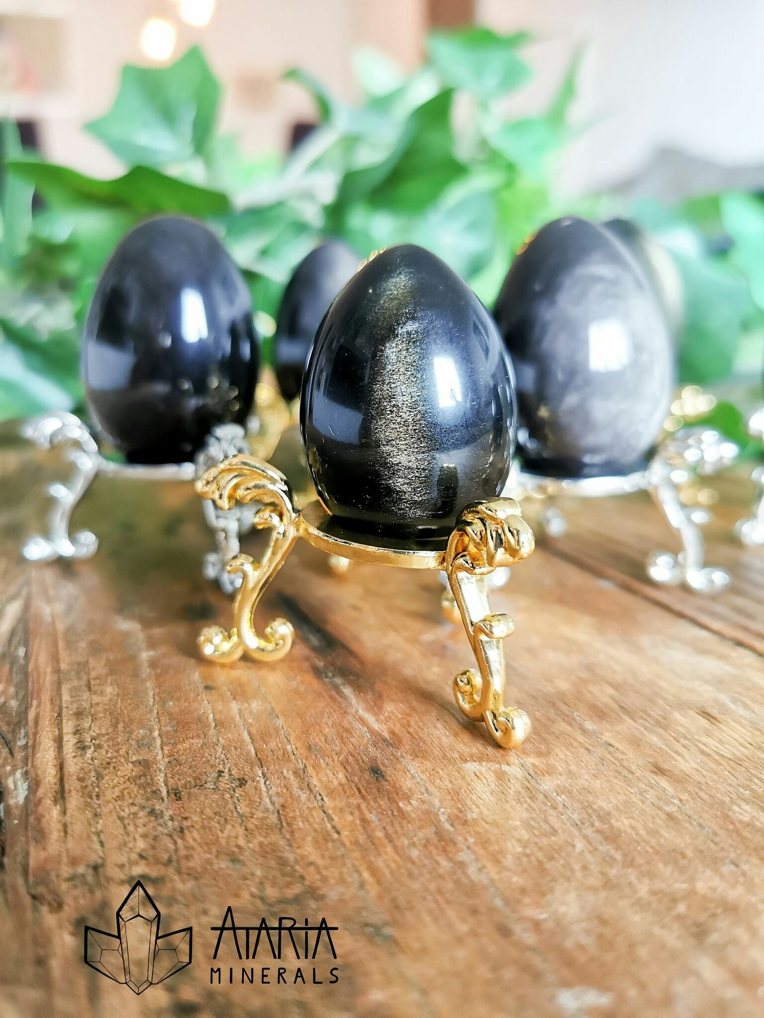 Sheen obsidian ägg