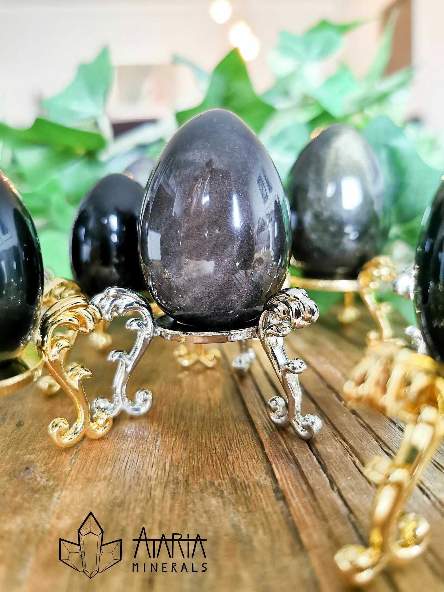 Sheen obsidian ägg