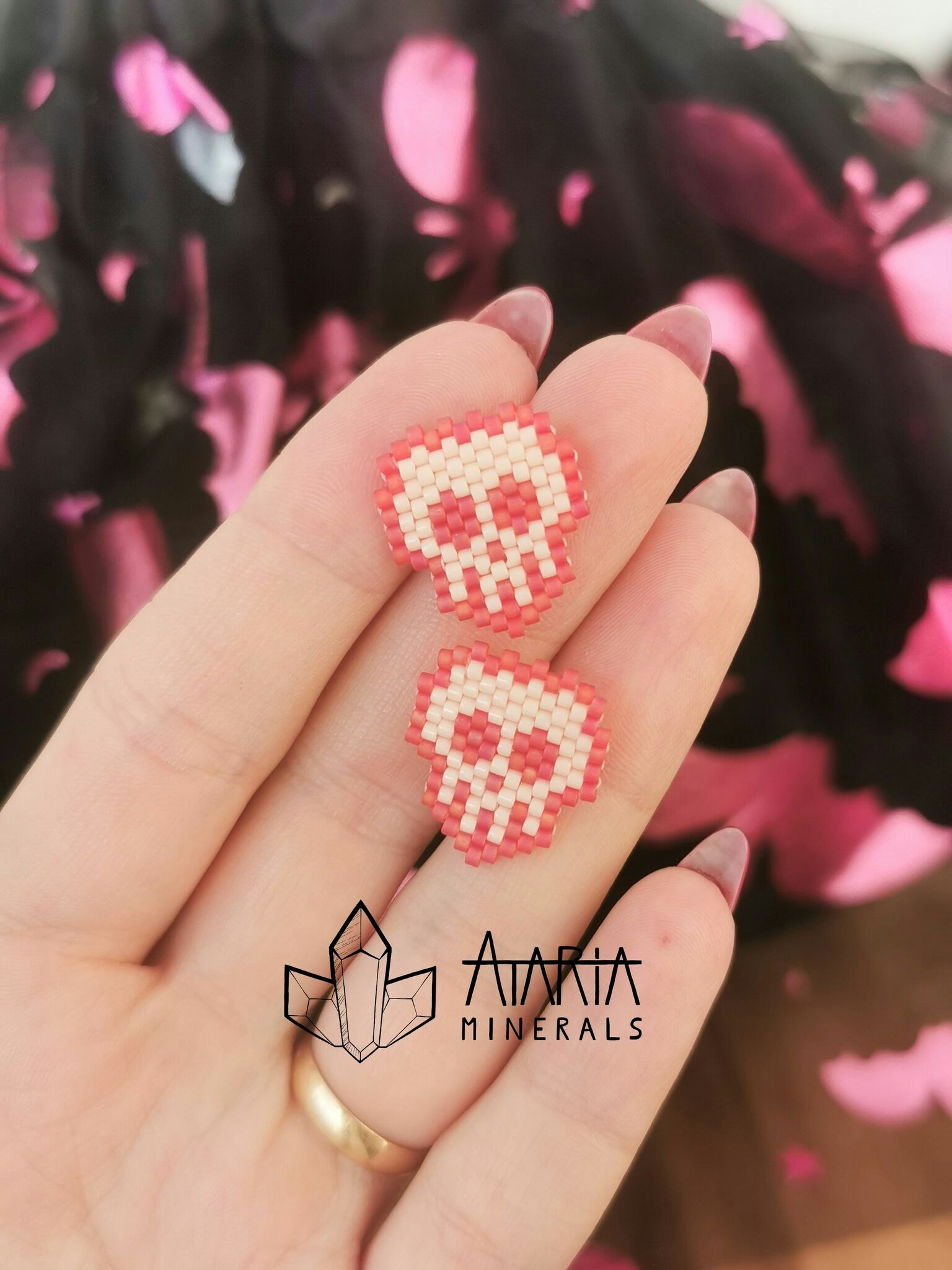 Örhängen Rosa Döskalle Miyuki