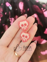 Örhängen Rosa Döskalle Miyuki