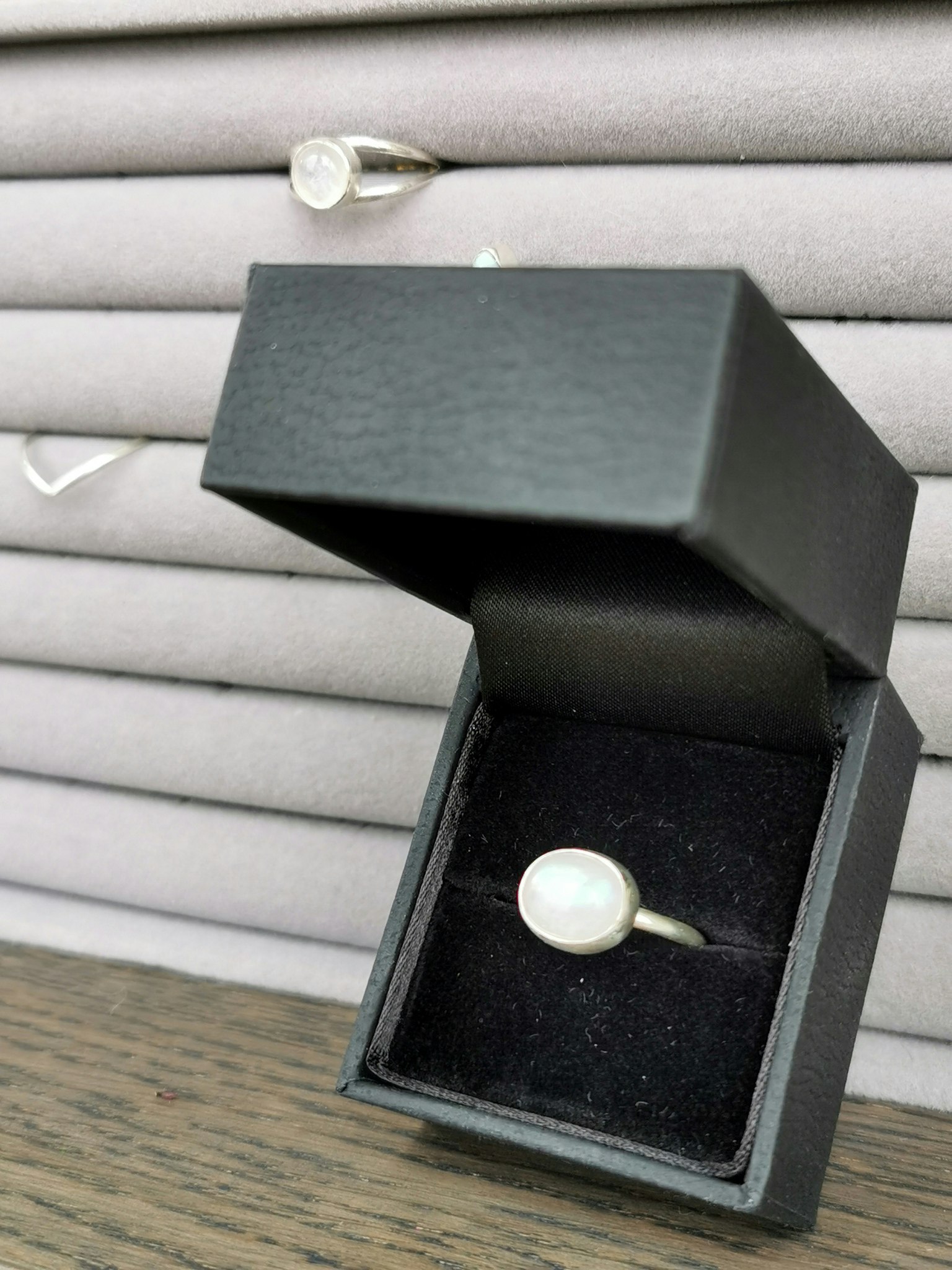 Månsten sterling silver ring oval stl 16.5