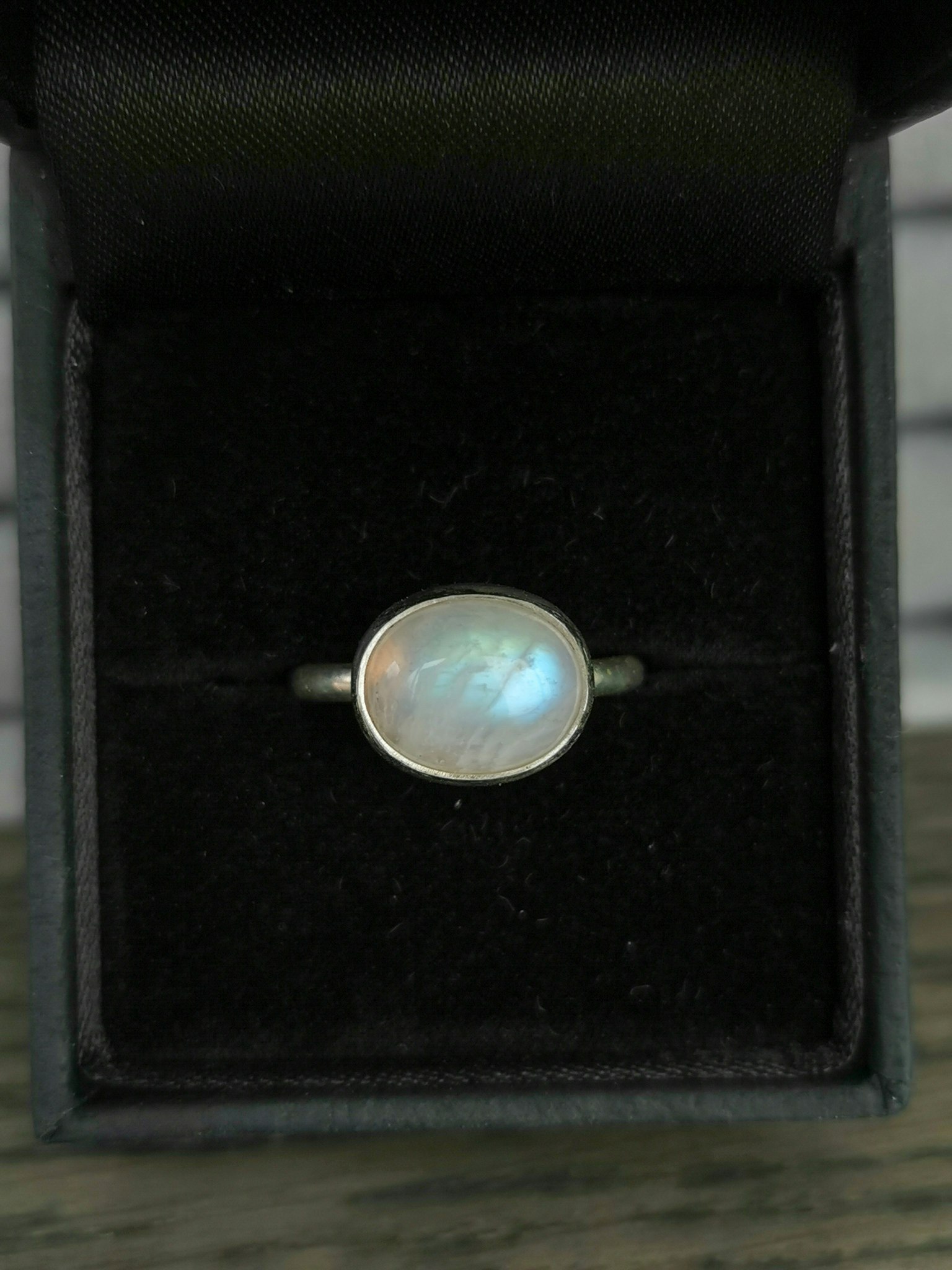 Månsten sterling silver ring oval stl 16.5