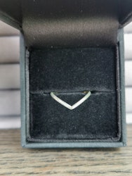 Sterling silver ring wishbone stl 16.5