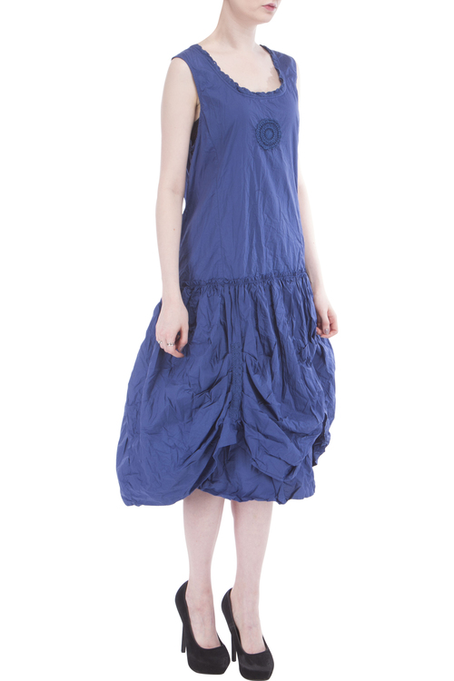 Ewa i Walla blå klänning med snörning