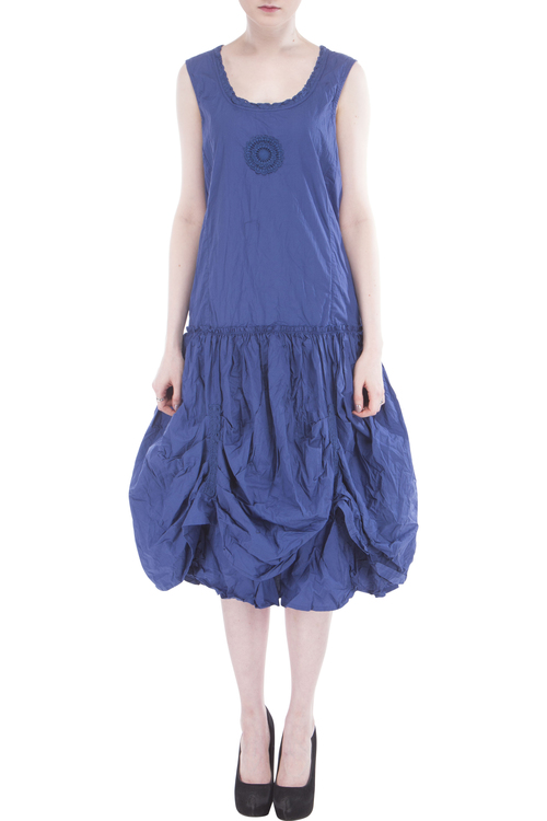 Ewa i Walla blå klänning med snörning