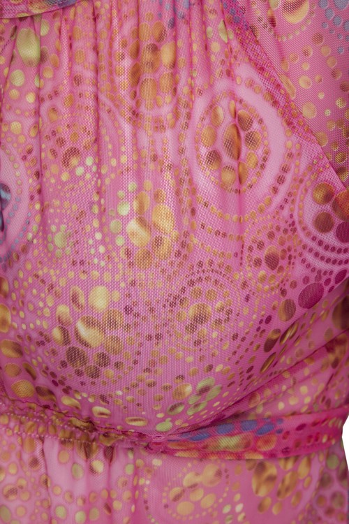 Sunkini  tunika finns i turkosmönstrat och rosamönstrat