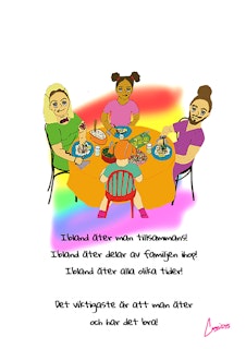 Astrid & Helmer-poster – Att äta i en familj