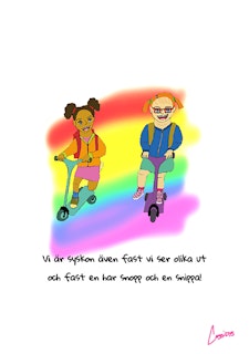 Astrid & Helmer-poster – Vi är syskon