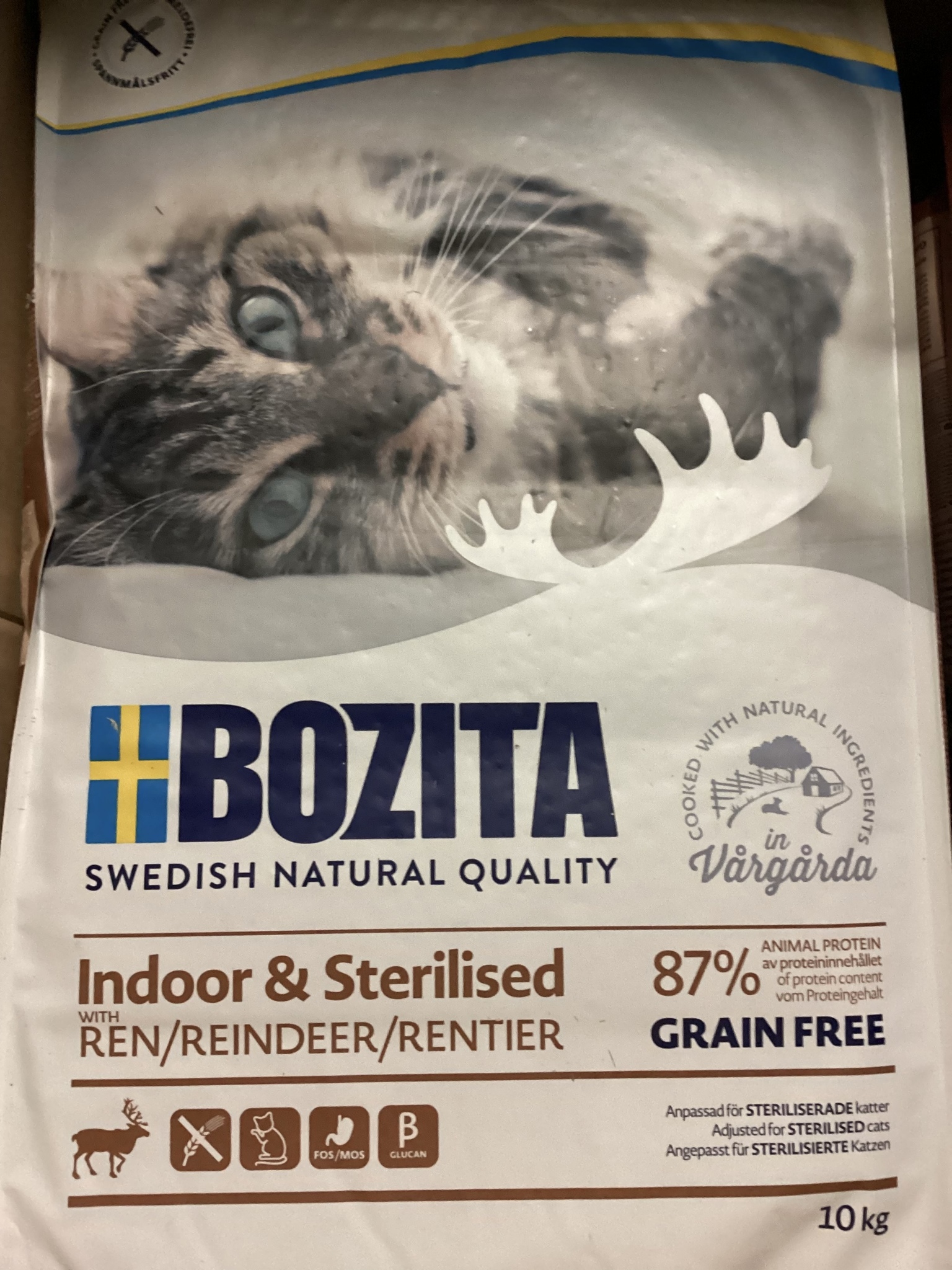 Bozita Indoor and Sterilised Grain Free Reindeer 10kg