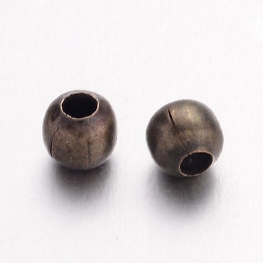 Runda av järn, 4mm, antik brons (100st)