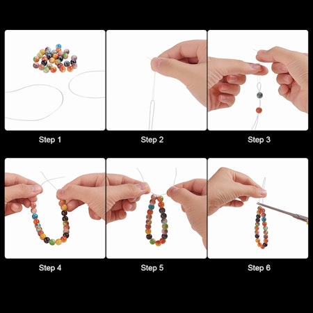 Elastisk tråd, 0,8mm, genomskinlig (10 meter)