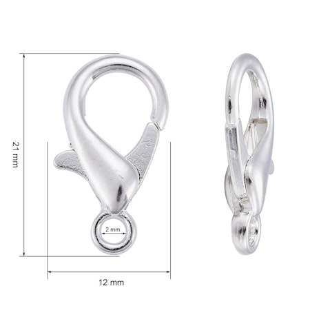 Stora Klolås, 21mm, zink, gunmetal (10st)
