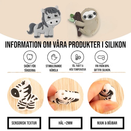Hjärtan av silikon, mörkgrå (st)