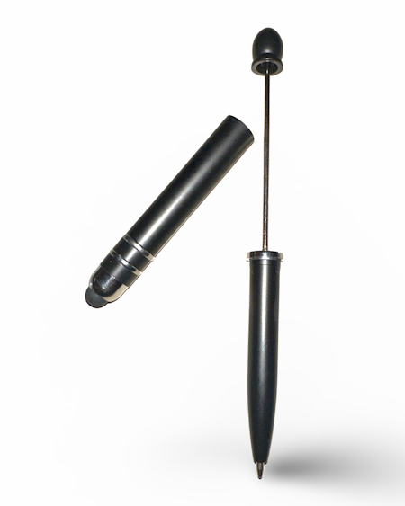 Pärla en penna, touch & bläck, vit metallic