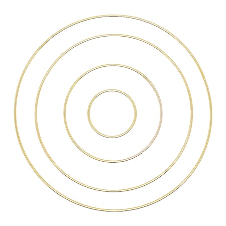 Cirkel. Mini, Guld. Stomme till sol eller drömfångare, 5cm.