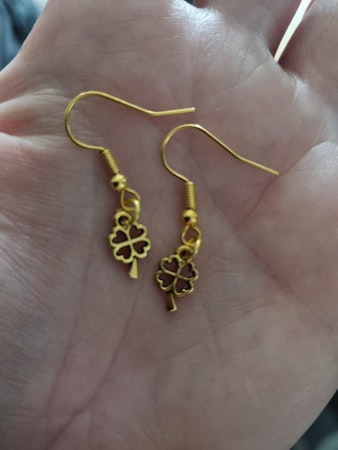 Storpack Örhängeskrokar med pärla, guld (100st)
