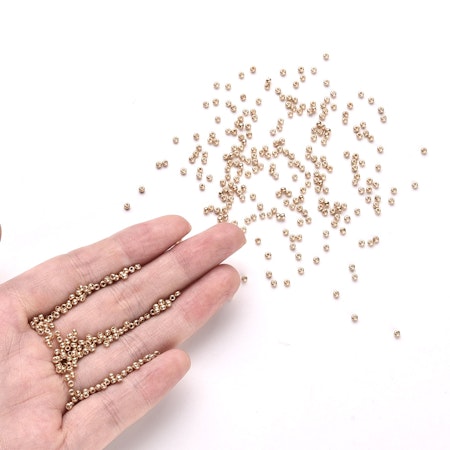 11/0 grad A seed beads, guld, jämna runda (10g)
