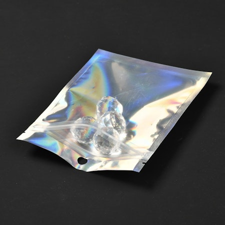 Holo zippåsar, silver (10st)