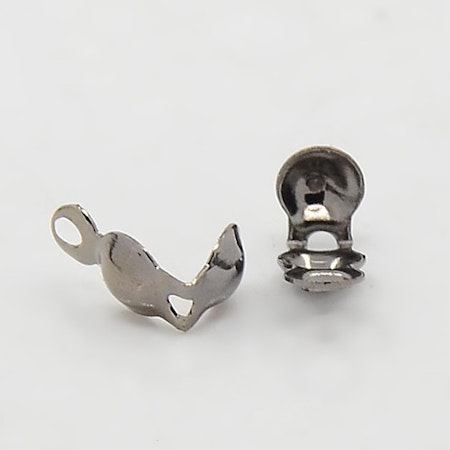 Storpack knutgömma, mussla, innermått 3mm, gunmetal (1000st)