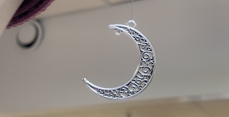 Måne, 2 loop berlock, silver, 41mm (5st)