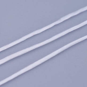 Platt crystal elastisk tråd, vit, 0.8mm (10 meter)