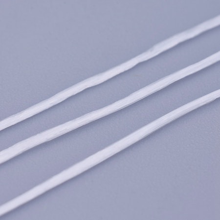 Platt crystal elastisk tråd, vit, 0.8mm (10 meter)
