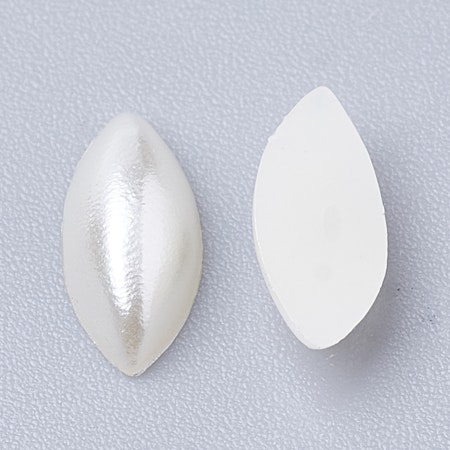 Cabochons ovala, 8mm, vita (100st)